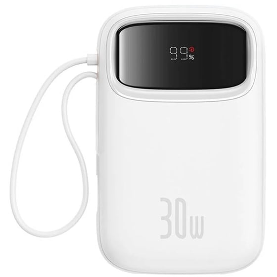 Powerbank Baseus QPow 2 10.000mAh 30W - White image 0