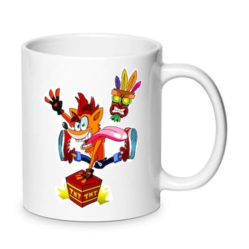 Κούπα Crash Bandicoot Κεραμική 330 ml - Λευκό