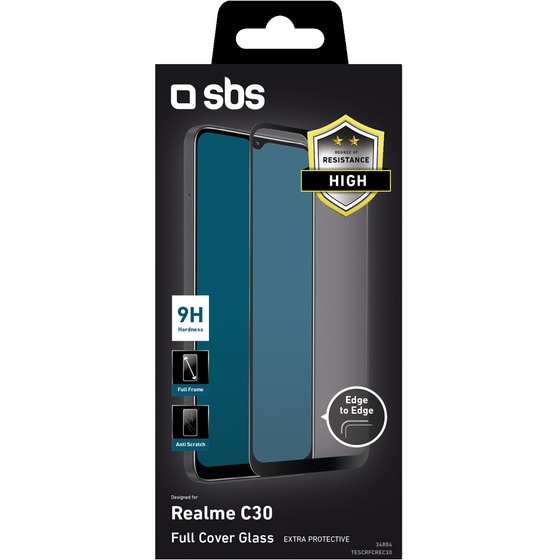 Προστατευτικό οθόνης Realme C30 - Sbs Full Cover Glass image 1