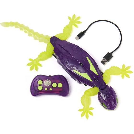 HEX BOTS Glow-in-the-Dark Gecko, Rechargeable Remote Control Robot Kids Toys, Climbs up Walls for Prank Toys & Games, RC Robot for Boys & Girls Ages 4 & Up image 0