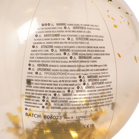 Φουσκωτή Μπάλα Παραλίας SunnyLife Disco Gold - Χρυσή image 1