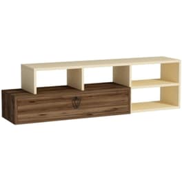 Έπιπλο Τηλεόρασης 24Mall Dora από Μοριοσανίδα 120x57.1x38 cm - Καρυδί/Μπεζ