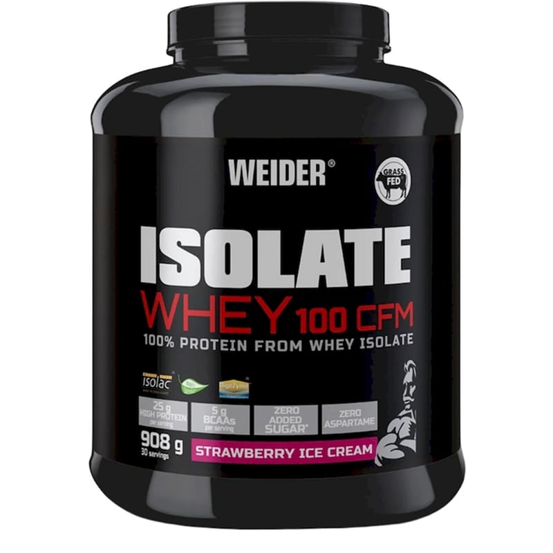 WEIDER Πρωτεΐνη Weider Isolate Whey 100 Cfm Φράουλα - 908gr