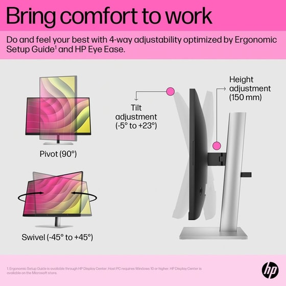 HP E24t G5 23.8'' FHD IPS Flat 60Hz 5ms image 8