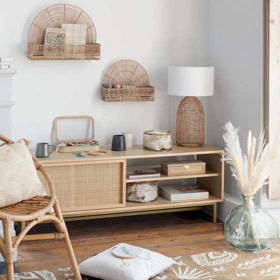 Έπιπλο Τηλεόρασης Spitishop MDF 140x40x50cm - Καφέ image 1
