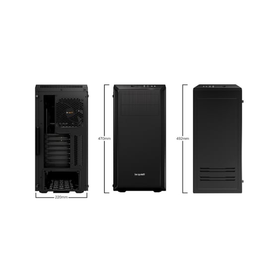 Κουτί Desktop Pure Base Window BeQuiet! 600 - Μαύρο image 1