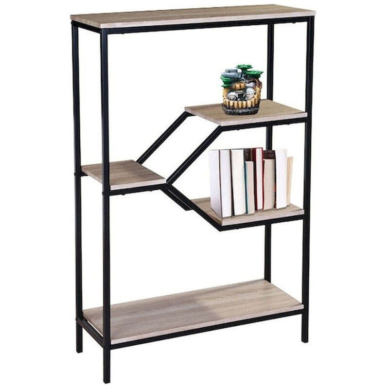 OEM Βιβλιοθήκη Ραφιέρα ArteLibre Μεταλλική 80x30x120 cm - Μπεζ