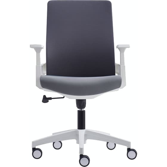 Διευθυντική Καρέκλα Γραφείου Woodwell BF8950 Υφασμάτινη - Γκρι/Λευκή image 1