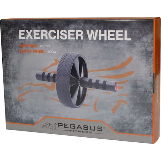 Pegasus Premium B-2008 Ρόδα Κοιλιακών Μαύρη με Αντιολισθητικές Λαβές image 2