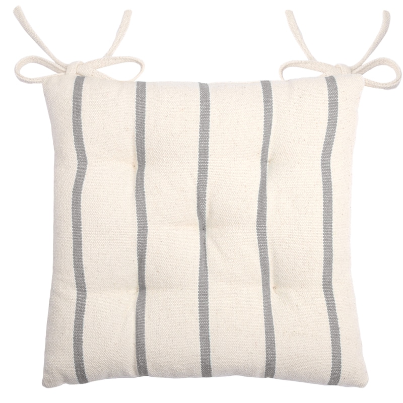 Μαξιλάρι Καρέκλας Spitishop Cu1811002gal 40x40cm - Εκρού/Γκρι