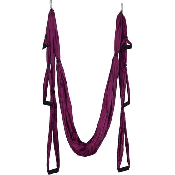 Πανί Aerial Yoga Anti-Gravity Kepeak με Λαβές από Μετάξι - Μωβ image 0