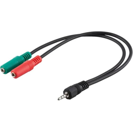 Καλώδιο Ήχου Goobay 3.5mm jack male σε 2x 3.5mm jack female - 0.3m image 0