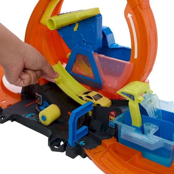 Πλυντήριο Χρωμοκεραυνών Mattel Hot Wheels με Λουπ image 3