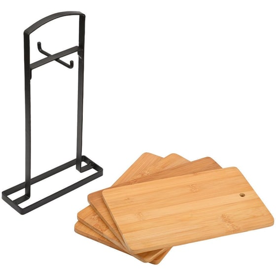 ESTIA 01-20804 Σετ Ξύλα Κοπής με Βάση Καφέ image 2