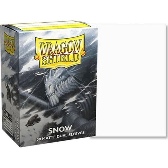 Dragon Shield Sleeves Standard Size - Matte Dual Snow (100 Sleeves) image 1