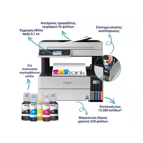 Epson EcoTank L6460 Εγχρωμο Πολυμηχάνημα Inkjet A4 με WiFi, Ethernet (C11CJ89403) image 6