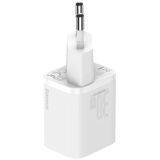 Φορτιστής Πρίζας Baseus Ccsup-j02 Super Si Usb-C 30W - White image 2