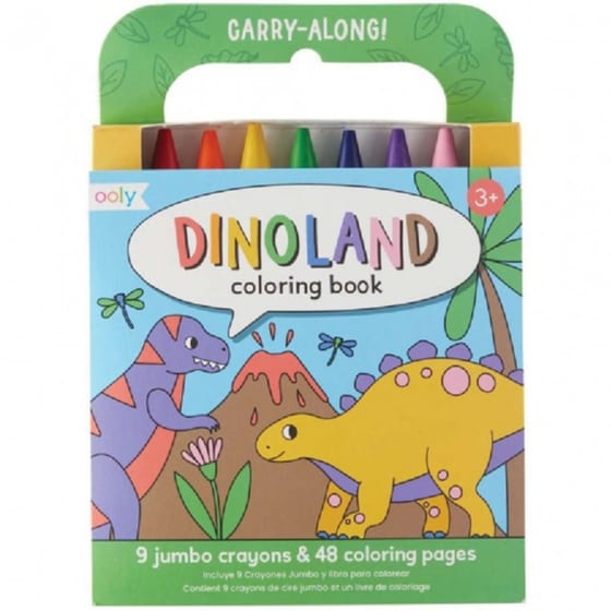 Κηρομπογιές Ooly Jumbo με Βιβλίο Ζωγραφικής Dinoland image 0