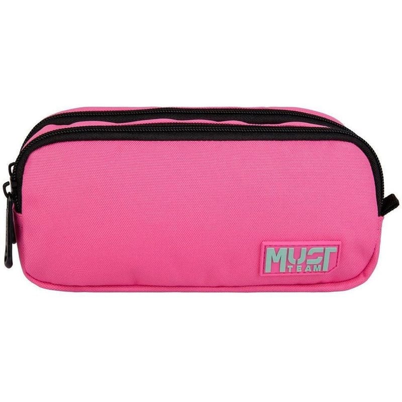 MUST Κασετίνα Βαρελάκι Must Team Monochrome Ροζ με Μέντα