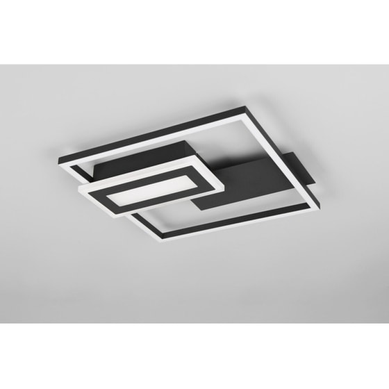 Trio Lighting Πλαφονιέρα Οροφής Μαύρη με Ενσωματωμένο LED image 6