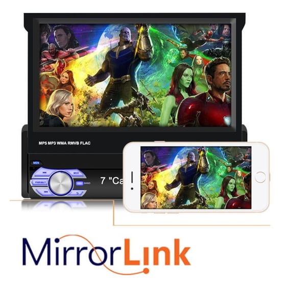 Ηχοσύστημα με Αναδιπλούμενη Οθόνη Αφής 7" 1-DIN Android GPS Wi-Fi Bluetooth 2GB/ 16GB FY-9902 - Μαύρο image 3