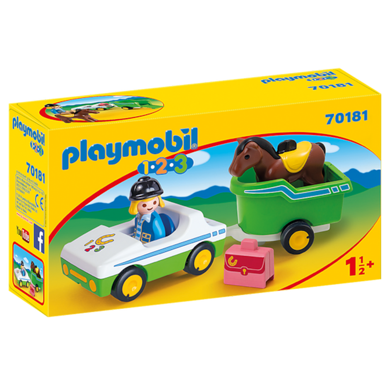 PLAYMOBIL® Οχημα Με Τρειλερ Μεταφορας Αλογου (70181)