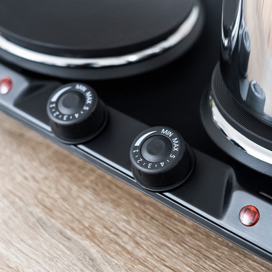 FIRST AUSTRIA FA-5083-5 2500 W Μαύρο Διπλή Επιτραπέζια Εστία Εμαγιέ image 4