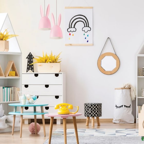 Παιδικό Φωτιστικό Οροφής Aca Bunny ZM73P35P - Ροζ image 1