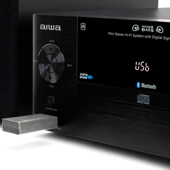 Ηχοσύστημα Aiwa MSBTU-500 2.0 50W Με CD/Digital Media Player - Μαύρο image 7