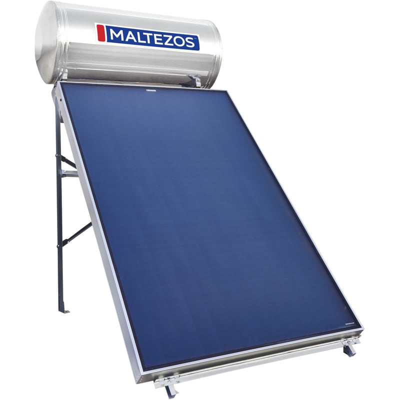 MALTEZOS Ηλιακός Θερμοσίφωνας MALTEZOS Inox 200L/2.6τμ Τριπλής Ενέργειας Ταράτσας