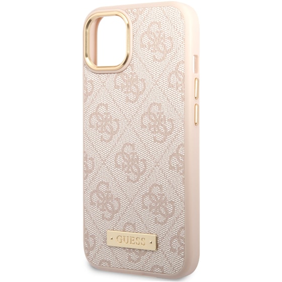 Θήκη Apple iPhone 14 Plus - Guess 4g + Plate Logo Collection Θήκη - Ροζ image 1
