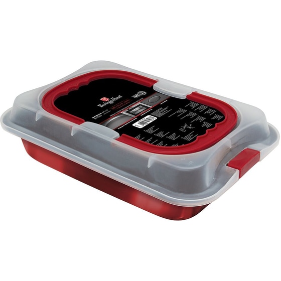 BERLINGER HAUS BH-7862 Αντικολλητικό Ταψί με Πλαστικό Καπάκι Κόκκινο image 0