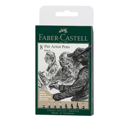 Σετ Μαρκαδόροι Faber-Castell Pitt Artist Pen® Black 8 Τεμάχια - (167158)