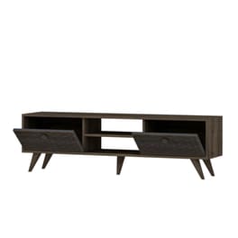Έπιπλο Τηλεόρασης Barletta από Μοριοσανίδα 150x35x45cm - Ανθρακί/Καρυδί