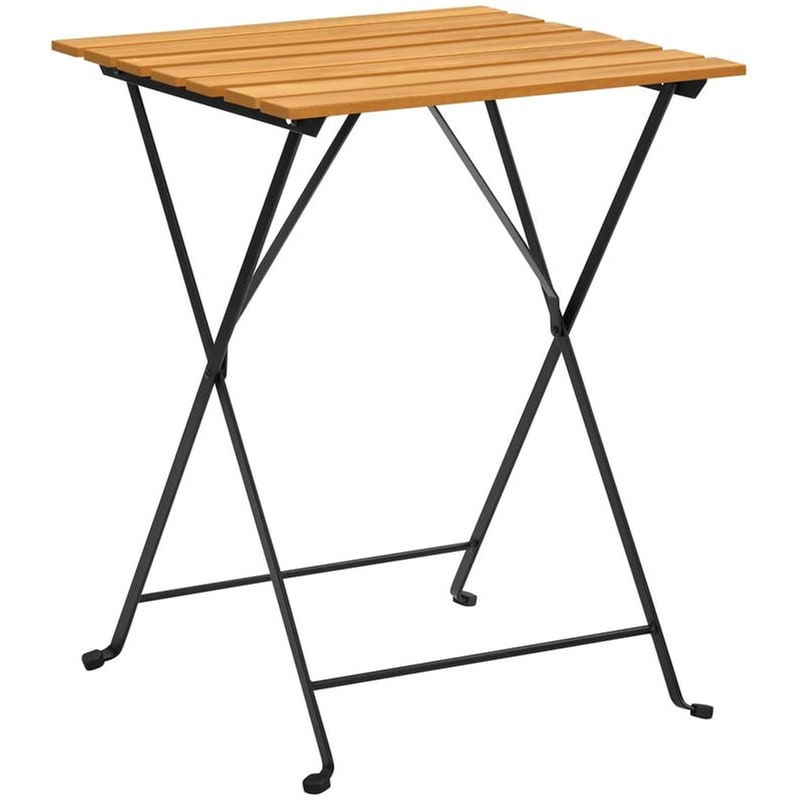 Τραπέζι Εξωτερικού Χώρου Bistro Πτυσσόμενο VidaXL από Ξύλο 55x54x71cm - Καφέ/Μαύρο VIDAXL