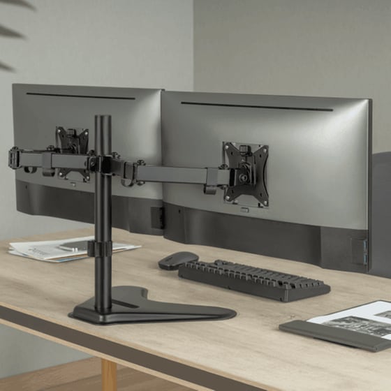 Βάση στήριξης οθόνης με βραχίονα SBOX LCD-F024-2 17" - 32" - Μαύρο image 7