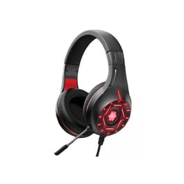 Komc G314 Gaming Ενσύρματα Ακουστικά USB - Μαύρα/Κόκκινα