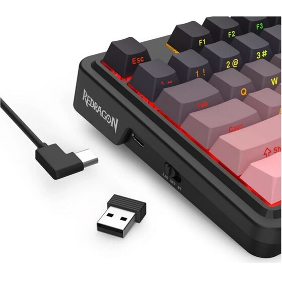 Redragon K728SP Gaming Μηχανικό Ασύρματο Bluetooth Πληκτρολόγιο RGB Μαύρο (US) image 4
