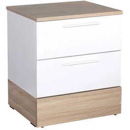Κομοδίνο Spitishop με 2 Συρτάρια από Mdf A-d Kmd-820-mb-1 45x40x52 cm - Λευκό