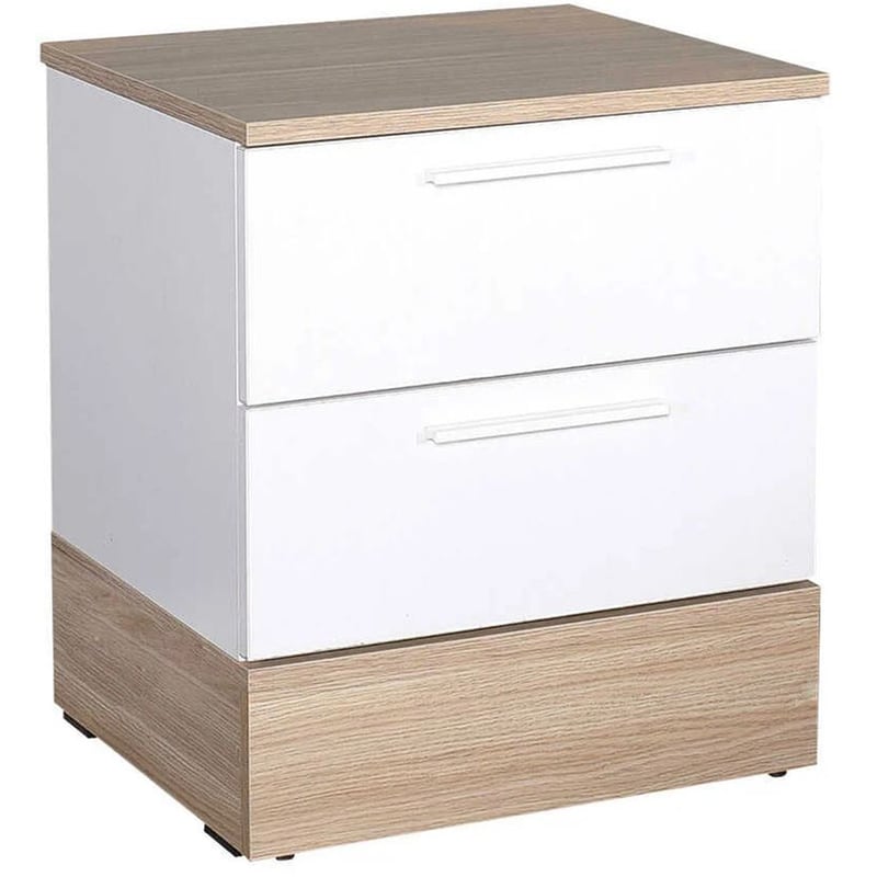 Κομοδίνο Spitishop με 2 Συρτάρια από Mdf A-d Kmd-820-mb-1 45x40x52 cm - Λευκό