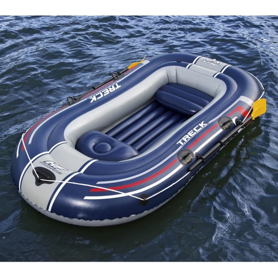 Σετ Φουσκωτή Βάρκα Bestway Hydro-Force Treck x2 με Τρόμπα από PVC κατάλληλο για 3 άτομα - Μπλε/ Γκρι image 8