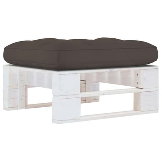 Καθιστικό Κήπου VidaXL Ottoman από Εμποτισμένο Ξύλο Πεύκου 60x60x25 cm - Taupe image 1