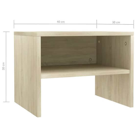 Κομοδίνο Vidaxl Από Μοριοσανίδα 2τμχ 40x30x30 cm - Sonoma Δρύς image 5