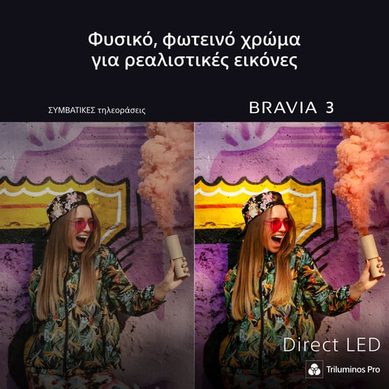 Sony BRAVIA 3 LED 50" 4K  Google Smart Τηλεόραση  K50S35B image 1