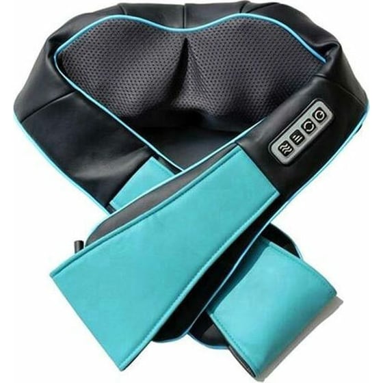 Συσκευή Shiatsu Μασάζ Λαιμού, Αυχένα, Πλάτης Με 2 Κατευθύνσεις Κεφαλών Μαύρο/Μπλε image 0