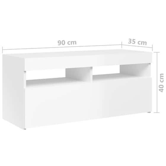 Έπιπλο Τηλεόρασης  VidaXL από Μοριοσανίδα 90x35x40cm - Λευκό image 1