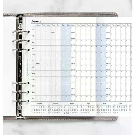 Ανταλλακτικά Φύλλα Ημερολογίου Filofax 2026 Eng. A5 Οριζόντιο Πλάνο image 2