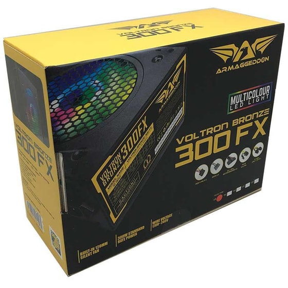 Τροφοδοτικό Υπολογιστή Armaggeddon Voltron 300FX VB600W Full Wired 300W 80+ Bronze - Μαύρο image 4