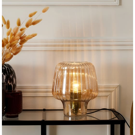 Επιτραπέζιο Φωτιστικό Home Deco Factory La0014 Πλαστικό 18x18x21 cm - Καφέ image 1