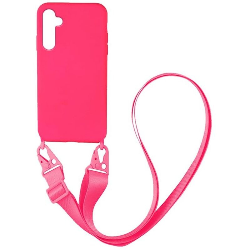 Θήκη Samsung Galaxy A34 5G - Sonique Carryhang Liquid Silicone Strap - Ροζ
